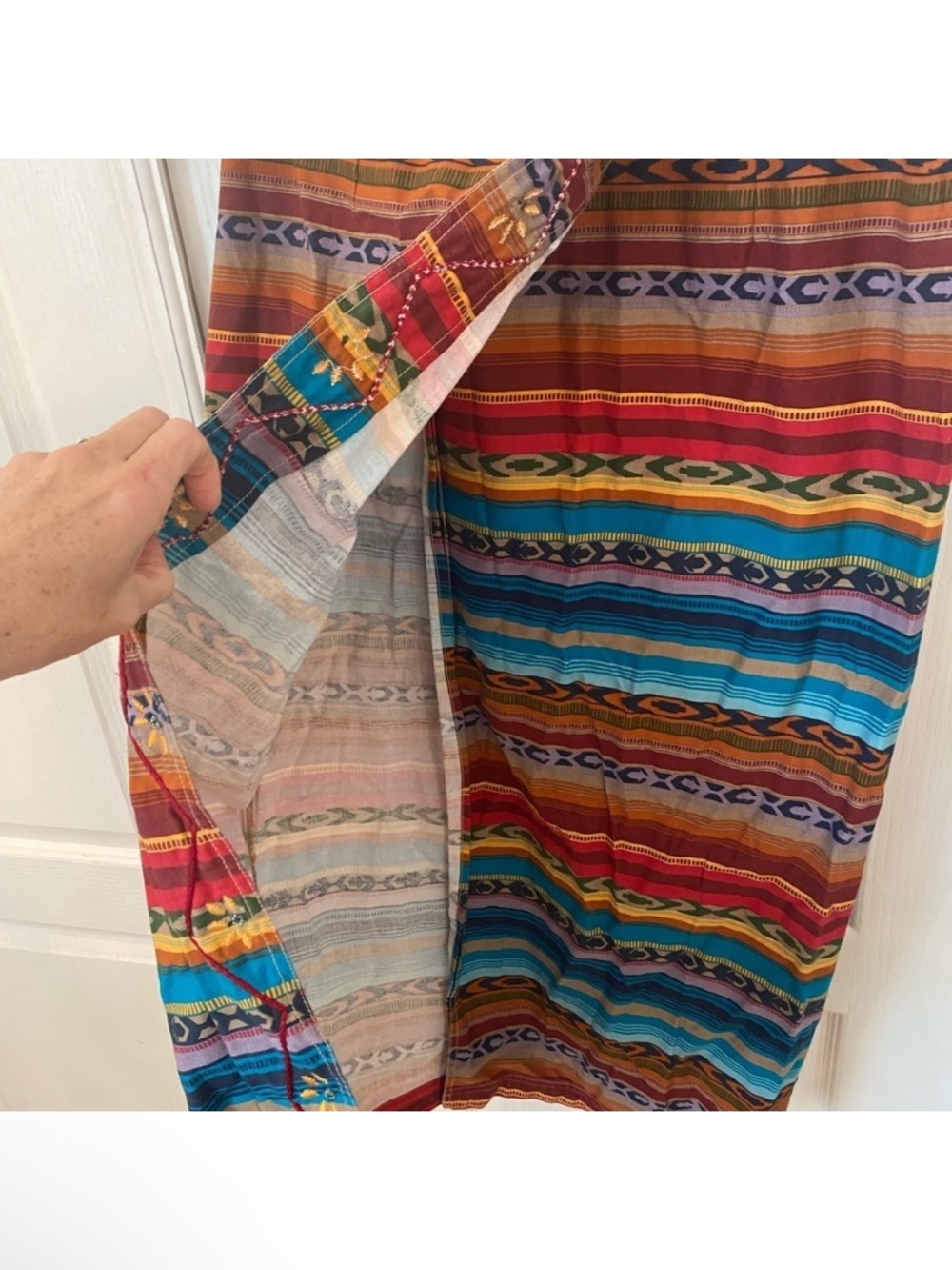 Sun River Clothing Co. Womens Vintage Southwestern Long Wrap Skirt - Picture 4 of 6